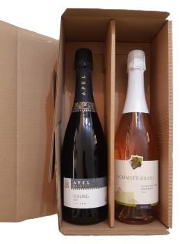 Sekt-Geschenkset mit zwei Flaschen im Präsentkarton
